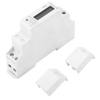 Цифровой ЖК-дисплей однофазный Din-рейка 5-30A электронный счетчик электроэнергии кВтч