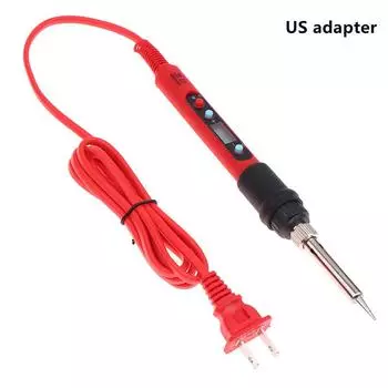 Цифровой ЖК-дисплей паяльник 80 Вт с выключателем вкл/выкл Керамический нагреватель паяльные наконечники Регулируемая температура Сварочные инструменты EU adapter