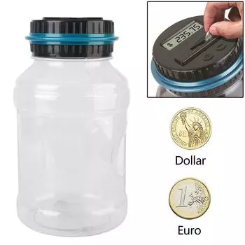 Цифровой ЖК-счетчик Электронный счетный копилка для денег USD EURO монета накопительная банка большой емкости