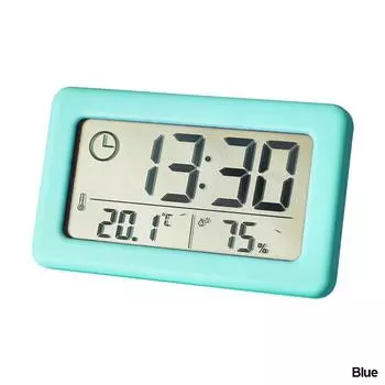 Цифровой ЖК-термометр, гигрометр, часы, датчик температуры в помещении, измеритель влажности, термометр, прикроватные часы белый