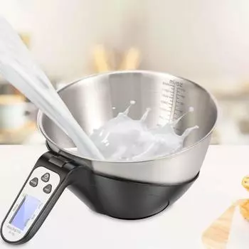 Цифровые электронные весы Чаша Съемная чаша для взвешивания продуктов Весы для выпечки Жидкость чёрный