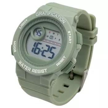 Цифровые часы 3 ATM Водонепроницаемые WP Dein Khaki [Fieldwork] Женские YM122-4 хаки