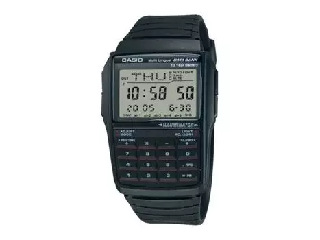 Цифровые часы CASIO на полимерном ремешке EAW-DBC-32-1AV БАНК ДАННЫХ Черный полимерный ремешок НОВЫЙ