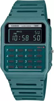 Цифровые часы CASIO с функцией расчета Heritage Colors Простая упаковка без подарочной коробки Браслет из биомассы Унисекс Синий Зеленый Overseas