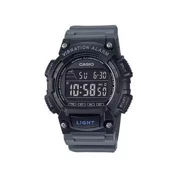 Цифровые часы Casio с вибрационным будильником CASIO W736H-1A Часы для детей, учеников начальной школы, учеников средней школы, мужские, легкие секундомеры