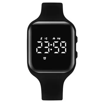 Цифровые часы для мальчиков и детей, умные часы для детей и девочек, водонепроницаемые, перезаряжаемые, спортивные часы с шагомером, расстоянием, будильником, датой и днем чёрный