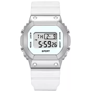 Цифровые часы для женщин Светящиеся будильник календарь силиконовые спортивные часы