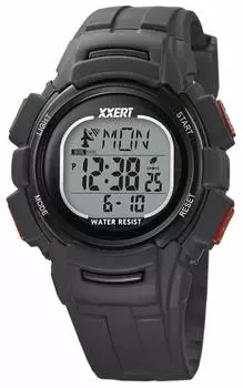 Цифровые часы Exart с радио на солнечной батарее, водонепроницаемые, с уретановым ремешком BK, черные [NOA Precision] XXW-503 мужские чёрный