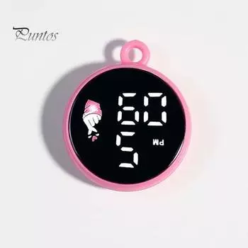 Цифровые часы, износостойкие, точные, светодиодные, со встроенной батареей, портативный кулон, ABS, дизайн астронавта, студенческие цифровые часы, подарок для детей красный