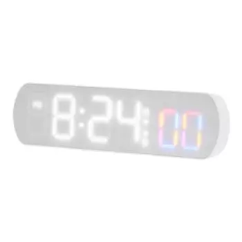 Цифровые часы Электронные 12/24H светодиодные будильники с регулируемой яркостью и дисплеем температуры для - blue light белый