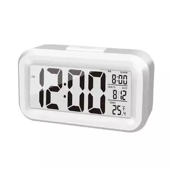 Цифровые часы на столе. Times Backlight Multifunction Desktop Alarm Table Led Decorations Electronic Electronics Calendar Data Wall белый