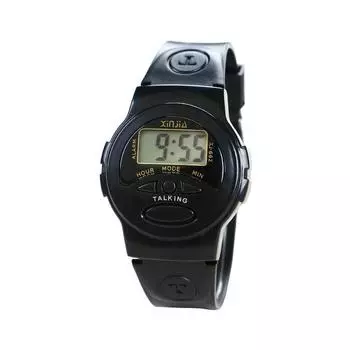 Цифровые часы с голосовым оповещением и четким дисплеем, для повседневного использования, ударопрочные, подарочные часы Round