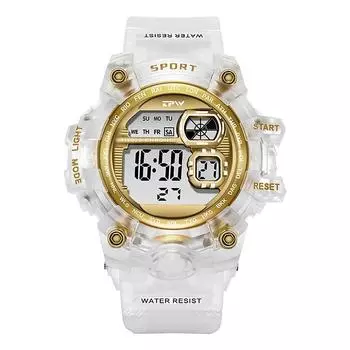 Цифровые часы TPW среднего размера для женщин-школьниц, водонепроницаемость 50 метров