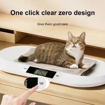 Цифровые детские весы с ЖК-дисплеем Точные детские весы до 20 кг Регулируемые единицы измерения для новорожденных детей Домашние животные Взвешивание Электронные весы белый