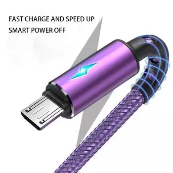 Цифровые кабели Micro USB USB-кабели передачи данных Micro Data Cord Кабель для быстрой зарядки 3A USB-кабель 25CM чёрный