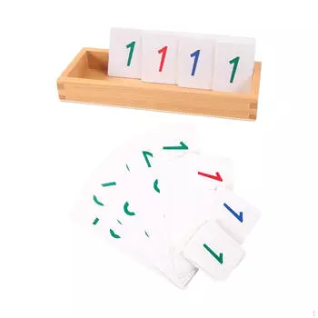 Цифровые карточки, математические игрушки для счета, материалы Монтессори, деревянные, 1–9000