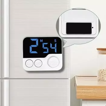 Цифровые кухонные таймеры с визуальным светодиодным дисплеем и магнитным обратным отсчетом времени для занятий в классе, приготовления пищи, фитнеса, выпечки чёрный