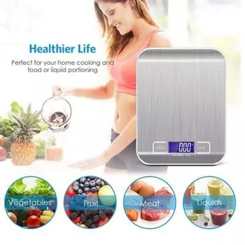 Цифровые кухонные весы 1 г-5 кг, электронные весы для еды из нержавеющей стали, весовой баланс, бытовые измерительные инструменты, г/фунты/унции/мл, инструменты для приготовления пищи и выпечки