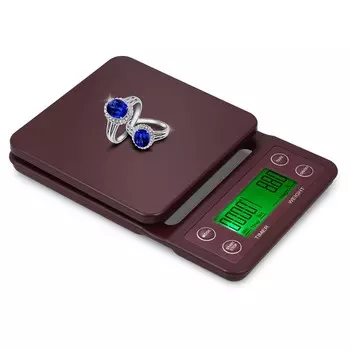 Цифровые кухонные весы, пищевые весы, кофейные весы с таймером и тарой, 3 кг/0,1 г, точные электрические чёрный