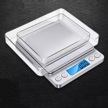 Цифровые кухонные весы Yousheng, зарядка через USB, высокая точность, функция тары, электронные весы, ЖК-дисплей, 2 лотка, весы для мелких предметов, весы для приготовления пищи, выпечки 500g