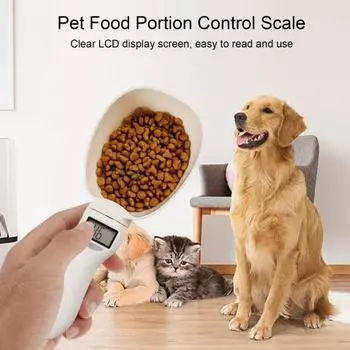 Цифровые мерные весы-ложки с высокой точностью 800 г/1 г 500 г/0,1 г ЖК-дисплей Электронный дозатор корма для собак и кошек Приправы для взвешивания корма B