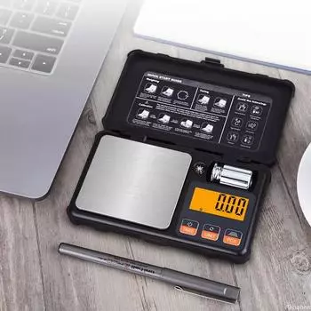 Цифровые мини-весы 200 г/0,01 г 50 г/0,001 г Высокоточные карманные электронные весы Балансировочные весы для золотых ювелирных изделий с бриллиантами 200g-0.01