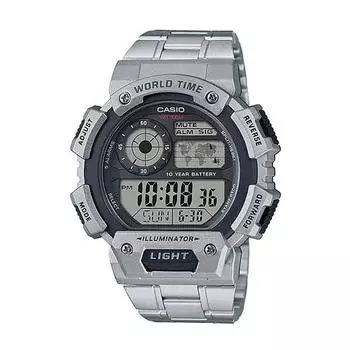 Цифровые мужские металлические часы CASIO AE-1400WHD-1A