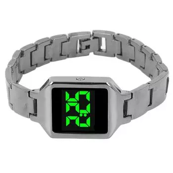 Цифровые наручные часы с экраном высокой четкости, водонепроницаемые модные электронные часы для мужчин и женщин чёрный