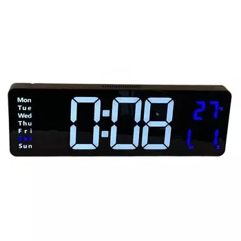 Цифровые настенные часы 16,2 дюйма 10 уровней яркости Память Функция синхронизации Современные светодиодные цифровые часы