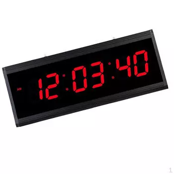 Цифровые настенные часы со светодиодным экраном, ночным режимом, 24-часовой дисплей, ЕС красный