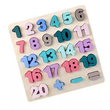 Цифровые пазлы из деревянных кубиков, 1, 23 детали, Korea Best Toddler Puzzle Puzzle