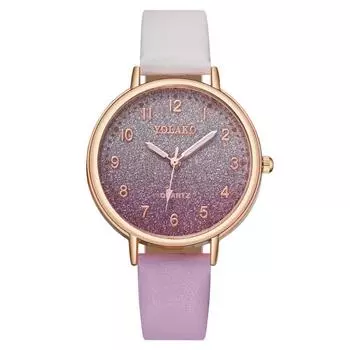 Цифровые постепенные изменения модные женские часы женские часы ремень кварцевые часы заводская обработка настройка