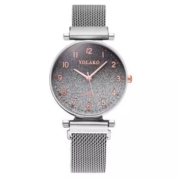 Цифровые постепенные изменения модные женские часы женские часы магнит ленивые кварцевые часы обработка настройка красный