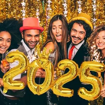 Цифровые шары на Новый год 2025 года, для новогодних вечеринок, реквизит для кануна Нового года, выпускных церемоний, украшения дней рождения Other