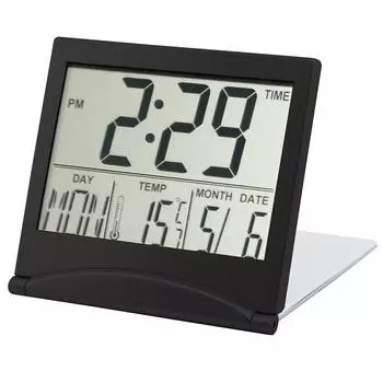 Цифровые складные часы с будильником, температурой, датой и функцией повтора сигнала — идеально подходят для любителей пеших прогулок и путешественников CHINA