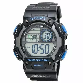 Цифровые спортивные часы водонепроницаемые многофункциональные уретановый ремешок черный [Clefa] TE-D282-BL мужские чёрный