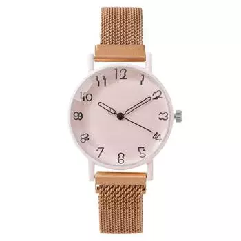 Цифровые студенческие женские часы женские часы с магнитным ремешком кварцевые часы темно-коричневого