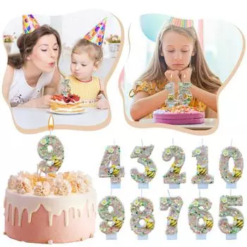 Цифровые свечи на день рождения, украшения для тортов и новогодние праздники One Size