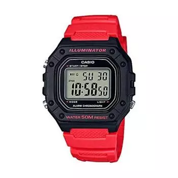 Цифровые W 218h 4b [] [CaSio] Стандартные CaSio Стандартные цифровые наручные часы мужские S женские Chief