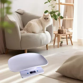 Цифровые весы для домашних животных, весы для взвешивания, 33 фунта/15 кг с электронными весами, весы для кошек