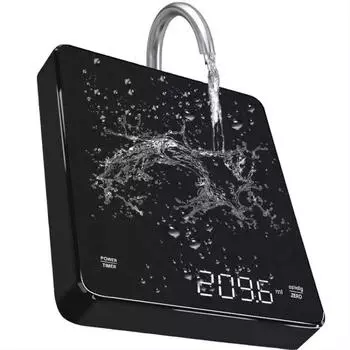 Цифровые весы для кофе 3 кг/0,1 г с таймером, перезаряжаемые электронные умные кухонные весы, прецизионные весы для эспрессо, измерительные инструменты 3kg-0.1g чёрный