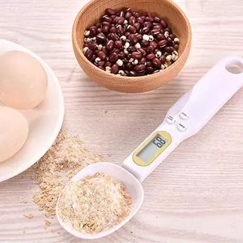 Цифровые весы для ложек для кухни, высокоточные переключаемые единицы измерения, защита окружающей среды, прочный и безопасный 500g
