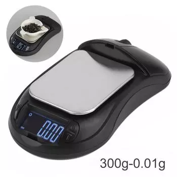 Цифровые весы Mini Mouse 300 г/0,01 г для взвешивания золотых трав, ювелирных весов