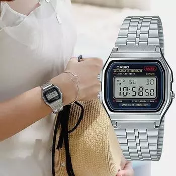 Цифровые винтажные повседневные унисекс электронные электронные наручные часы Casio Son Seok-hee из металла