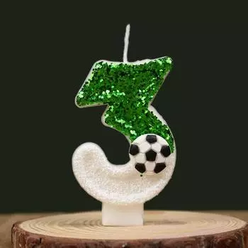 Цифры 0-9 Футбольный торт Свеча Дети Спортивная тема Футбол День рождения Украшения Сувениры Кекс Топпер Декор для торта Принадлежности