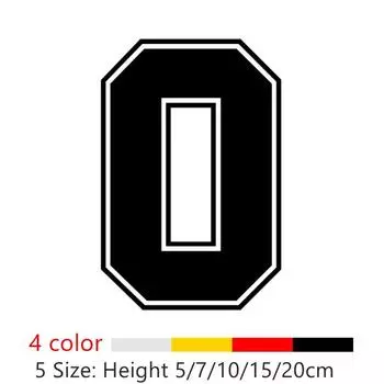 Цифры 0, гоночный номер, наклейка на шлем, гоночные виниловые наклейки, аксессуары для мотоциклов, автомобильная наклейка heigh 5cm