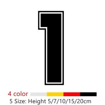 Цифры 1, гоночный номер, наклейка на шлем, гоночные виниловые наклейки, аксессуары для мотоциклов, автомобильная наклейка heigh 5cm