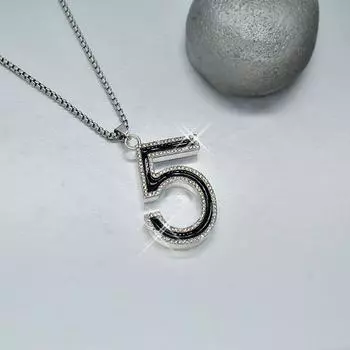 Цифры, Буквы 5 Ожерелий, Микро-Инкрустация Цирконом Хип-Хоп Модели, Простой И Модный Быстрый Волос