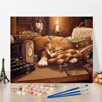Цифры Картина маслом Цифровая картина маслом DIY Картина по номерам Холст Искусство Домашнее украшение 40x50cm no frame