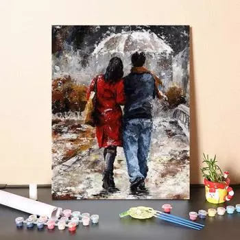 Цифры Картина маслом Цифровая картина маслом Холст Украшение дома DIY Картина по номерам Искусство 40x50cm no frame